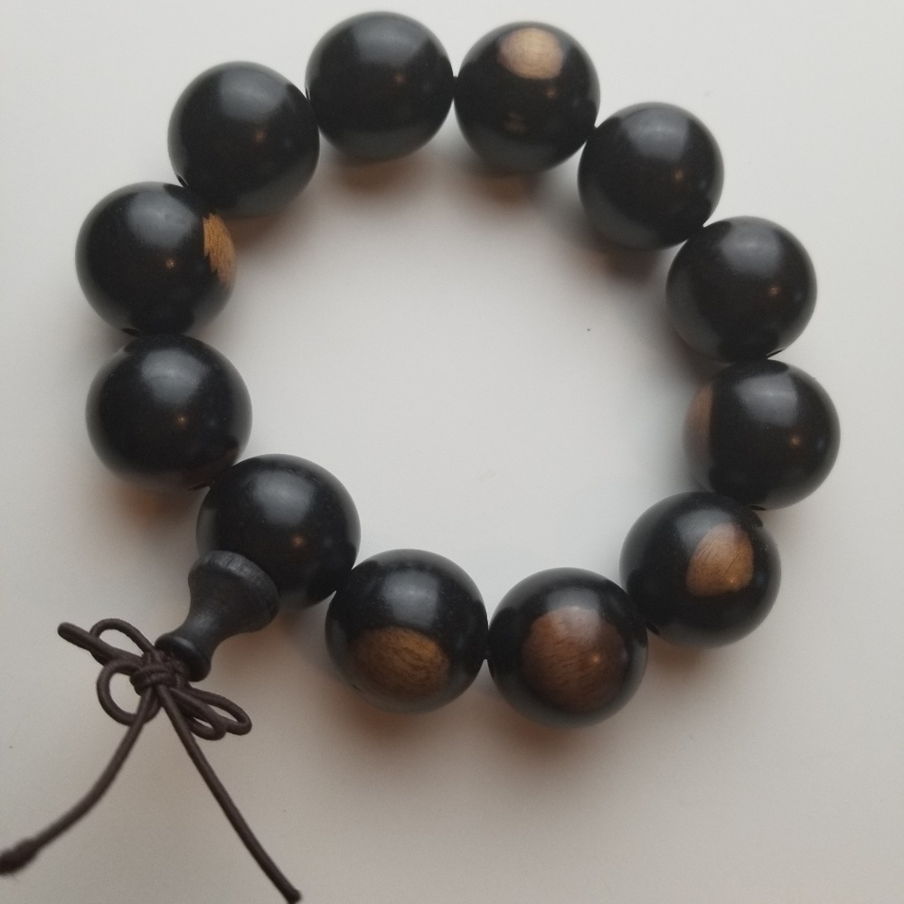 Ebony Wood Stretch Bracelets